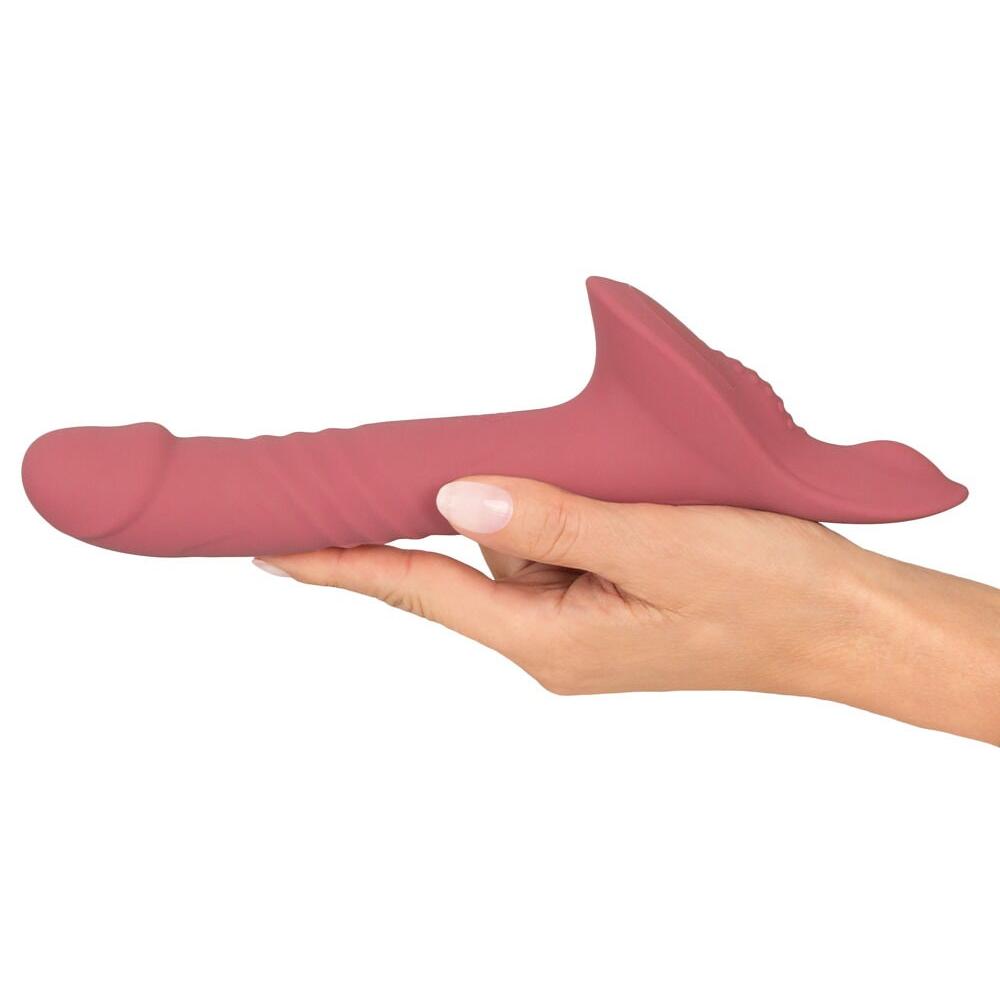 3-delt Strap-On Set med Støtvibrator, Harness og Fjernkontroll