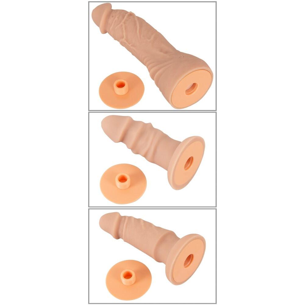 4-delt Strap-On Set med String, RC-Vibrator og 2 Dildoer