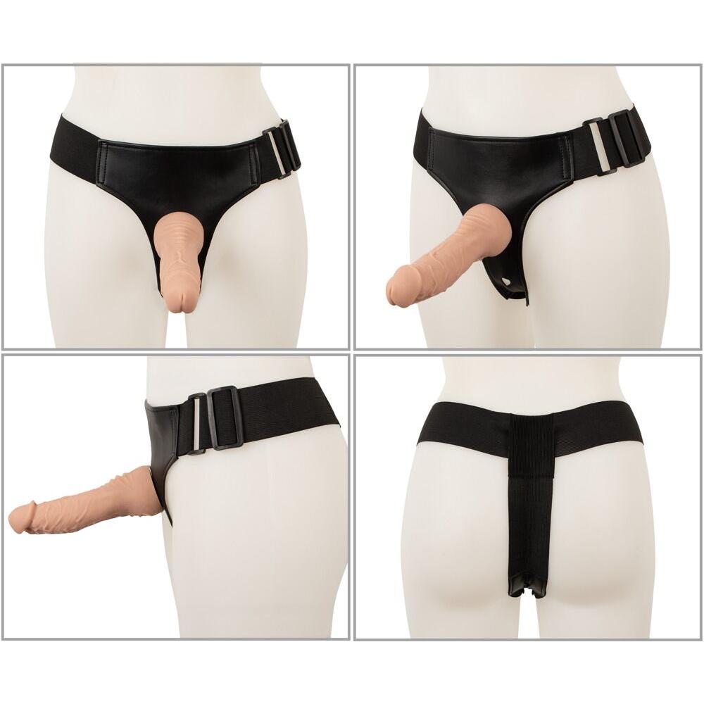 4-delt Strap-On Set med String, RC-Vibrator og 2 Dildoer