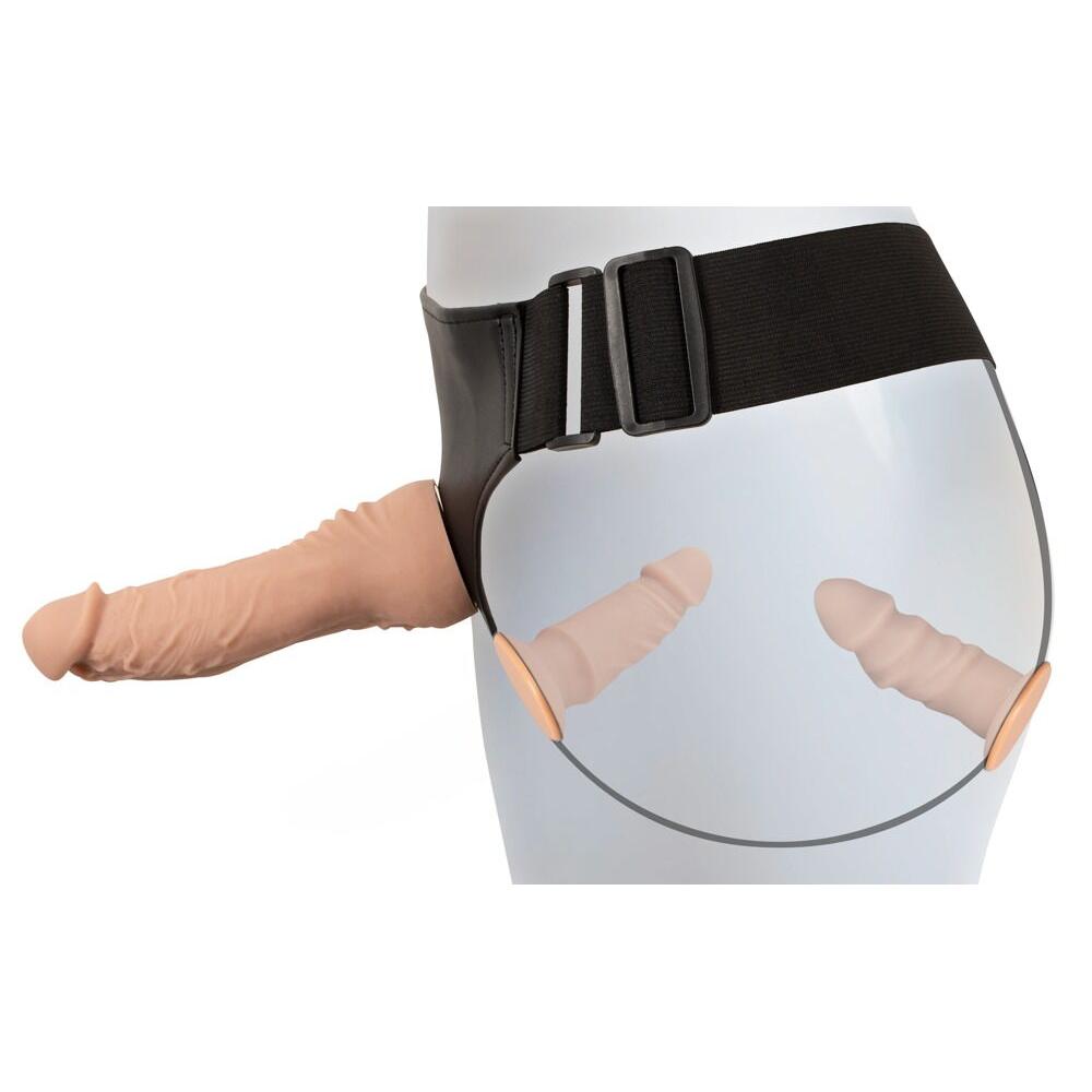 4-delt Strap-On Set med String, RC-Vibrator og 2 Dildoer