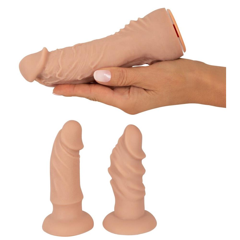 4-delt Strap-On Set med String, RC-Vibrator og 2 Dildoer