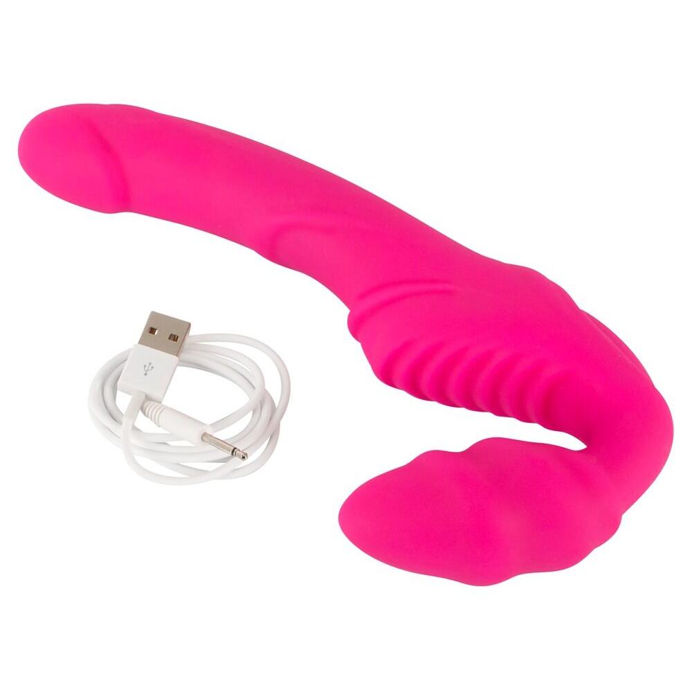 Strapless Strap-On med Vibrasjon