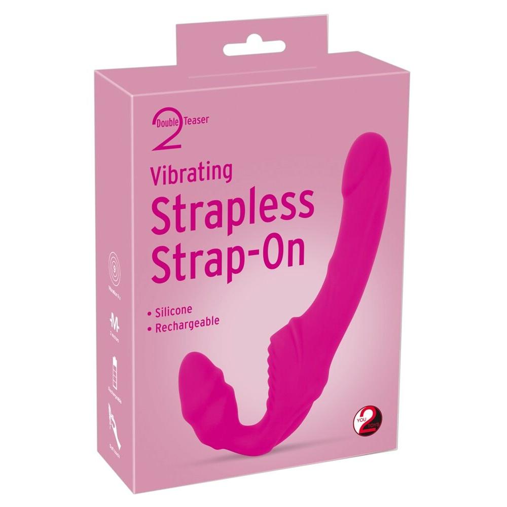 Strapless Strap-On med Vibrasjon
