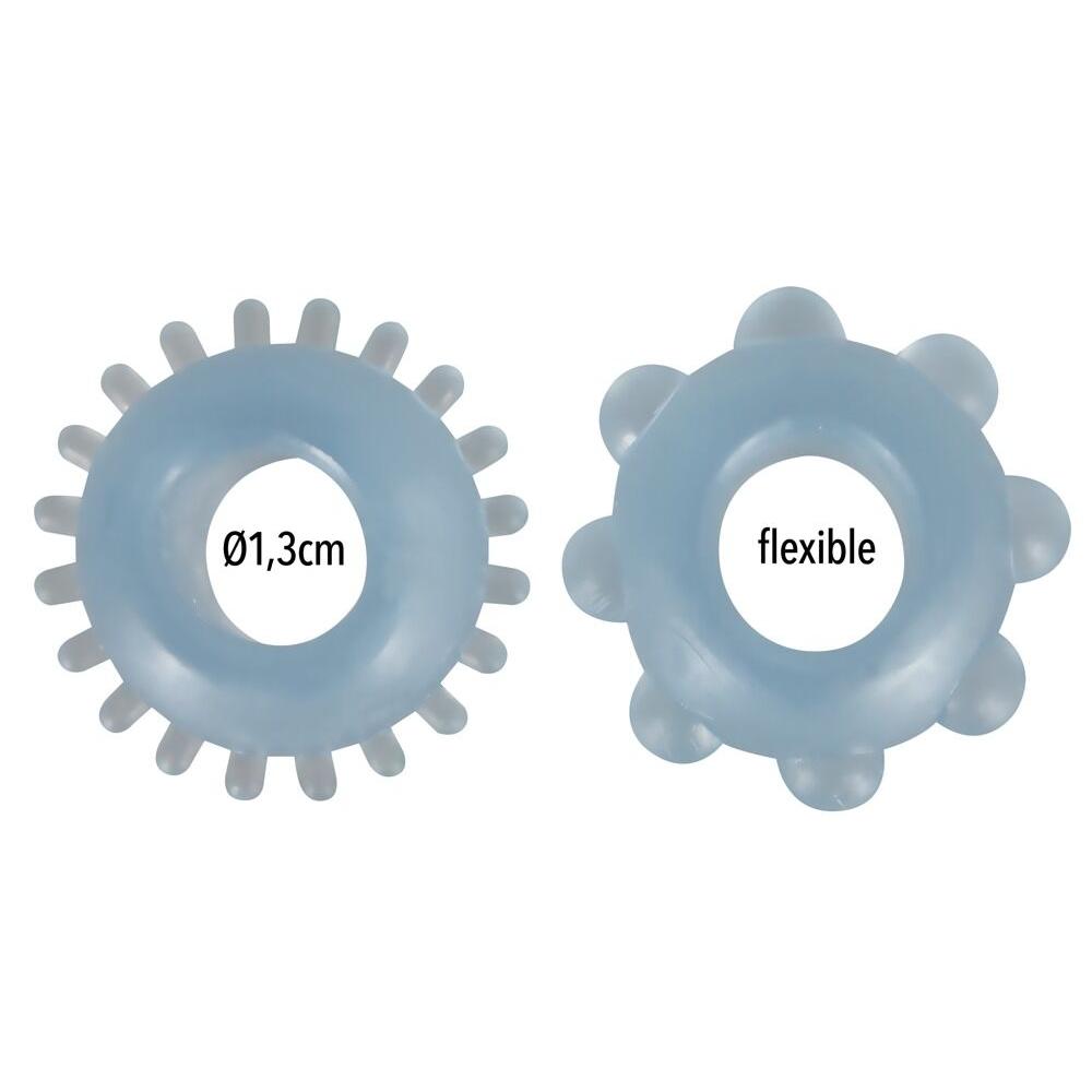 Cock Ring Set - 2 strukturerte ringer