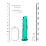 Rett Realistisk Dildo i Klar Grønn