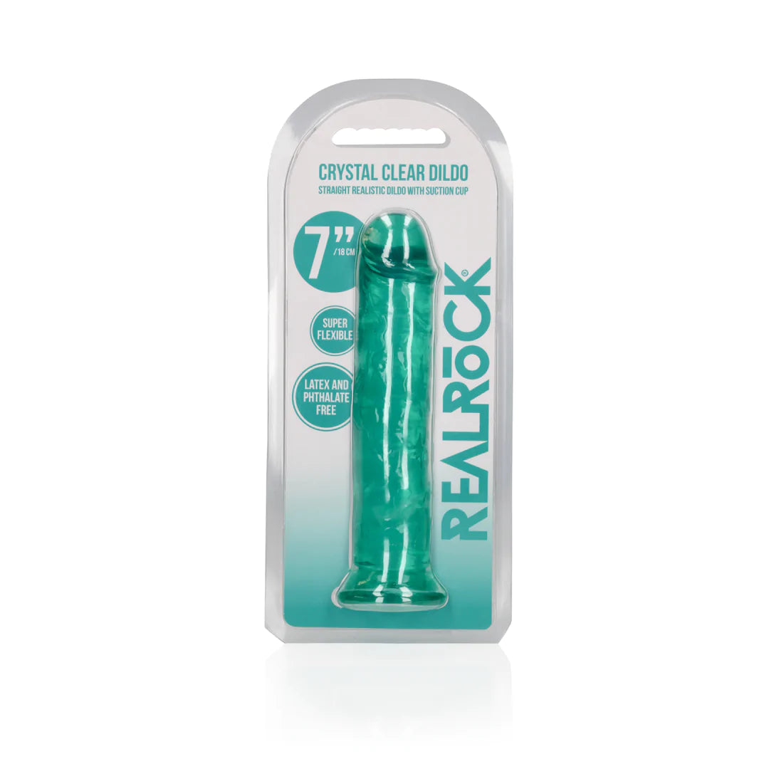 Rett Realistisk Dildo i Klar Grønn