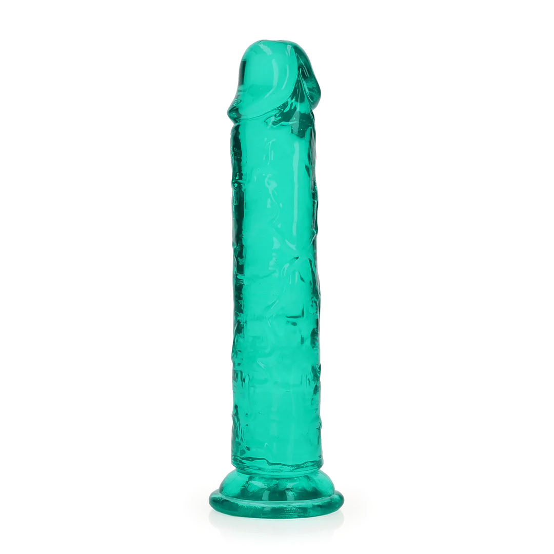 Rett Realistisk Dildo i Klar Grønn