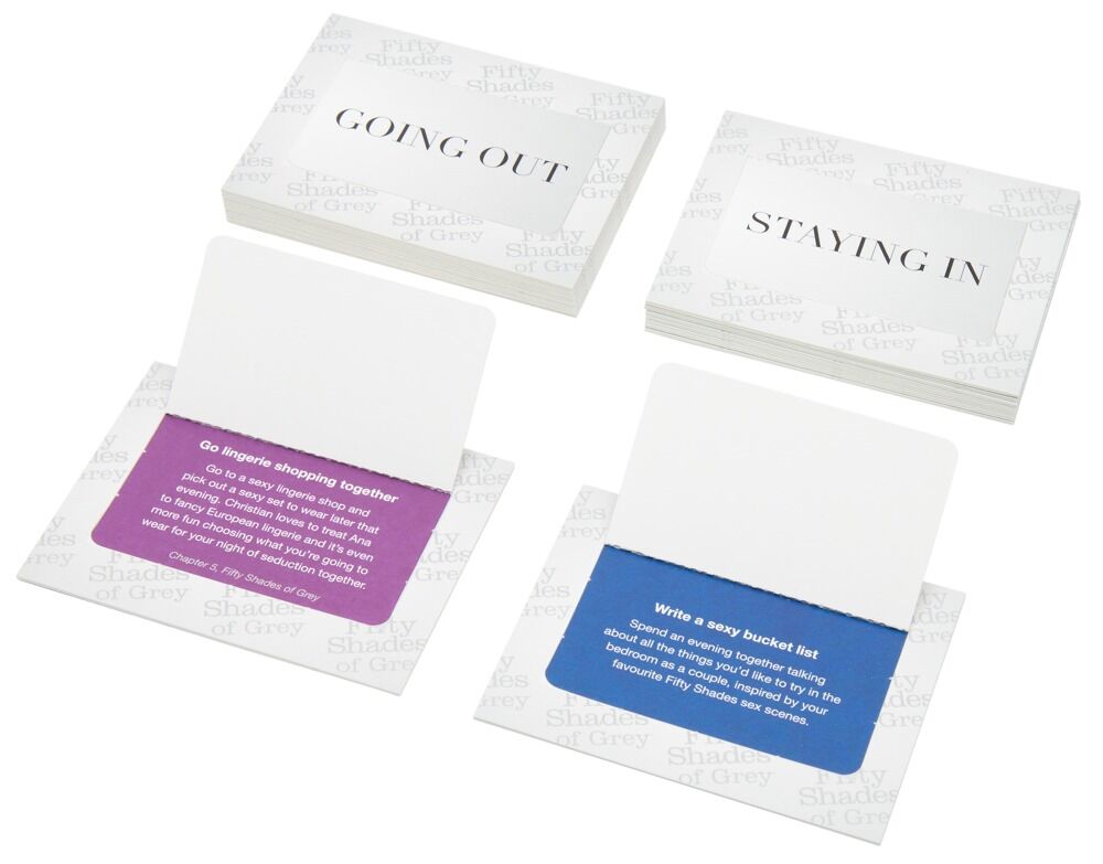 Play Nice Date Night Idea Cards fra Fifty Shades of Grey
