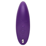 We-Vibe Melt 2 lilla lufttrykksvibrator i silikon med diskret design og kontrollknapper.
