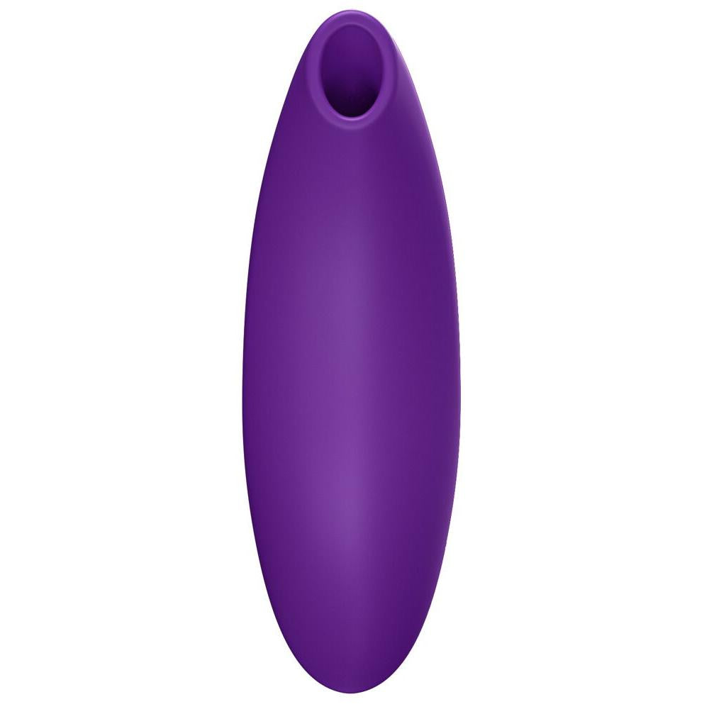 Lilla We-Vibe Melt 2 lufttrykksvibrator med glatt, ergonomisk silikondesign og åpen tupp.
