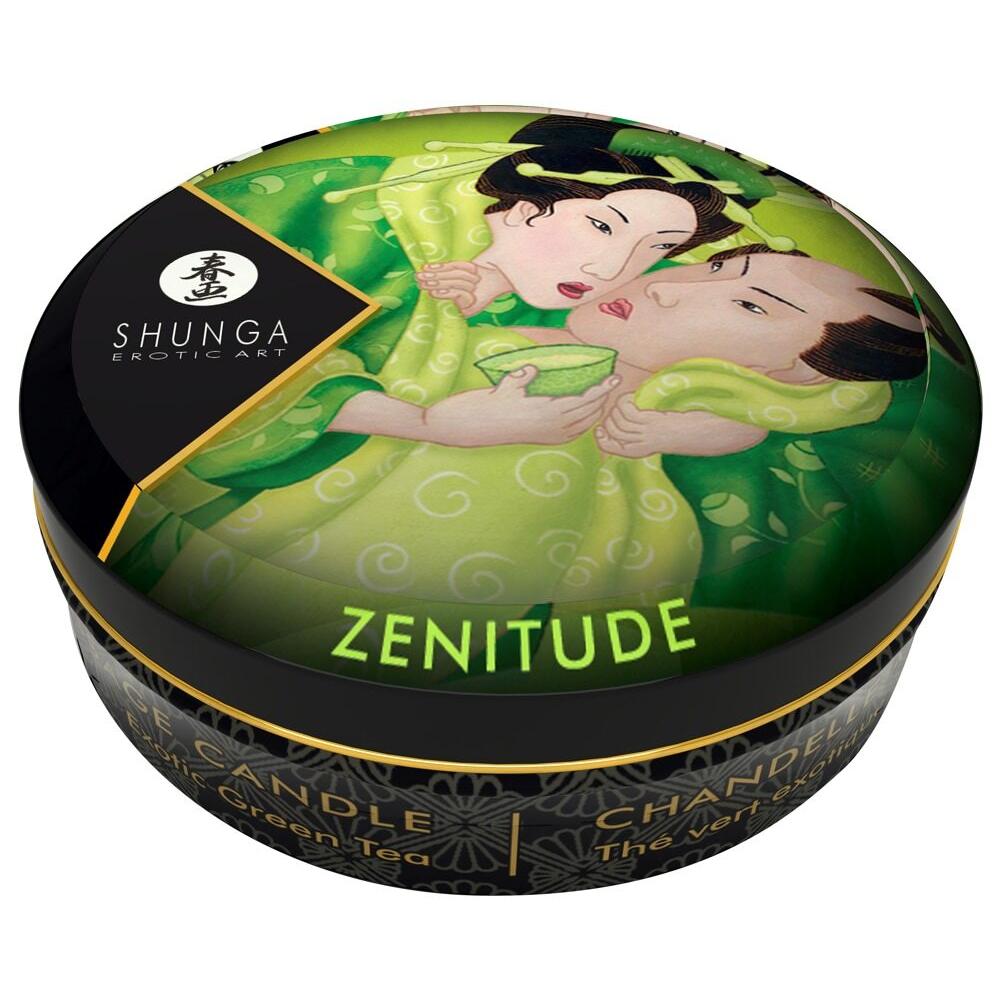 Shunga Mini Massasjelys Zenitude (30 ml) - Green Tea