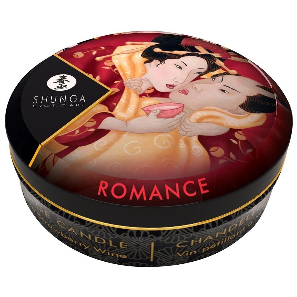 Shunga Mini Massasjelys Romance (30 ml) - Strawberry Sparkling Wine